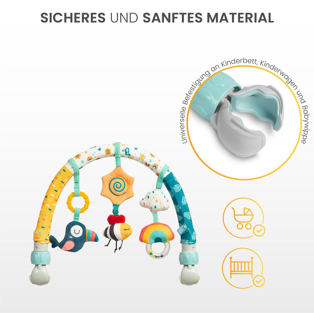 SENSILLO - Bogen Kinderwagen Spielzeug, Spielbogen,