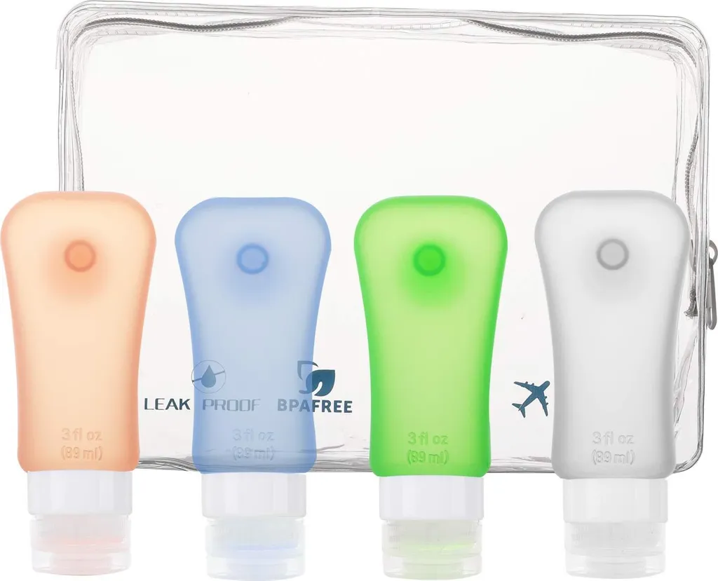 Lot de flacons rechargeables sans BPA contre les fuites en bagage