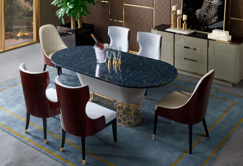 Ess Zimmer 1x Stuhl Stühle Polster Holz Modern Designer Lehn Sitz Sessel luxus