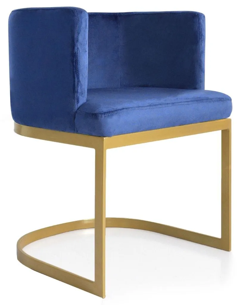 Chaise Confortable Velours Bleu Noellie - Adieu au Mal de Dos et Style