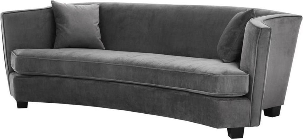 Casa Padrino Luxus Sofa Grau 226 x 110 x H. 74 cm - Luxus Wonzimmer Möbel