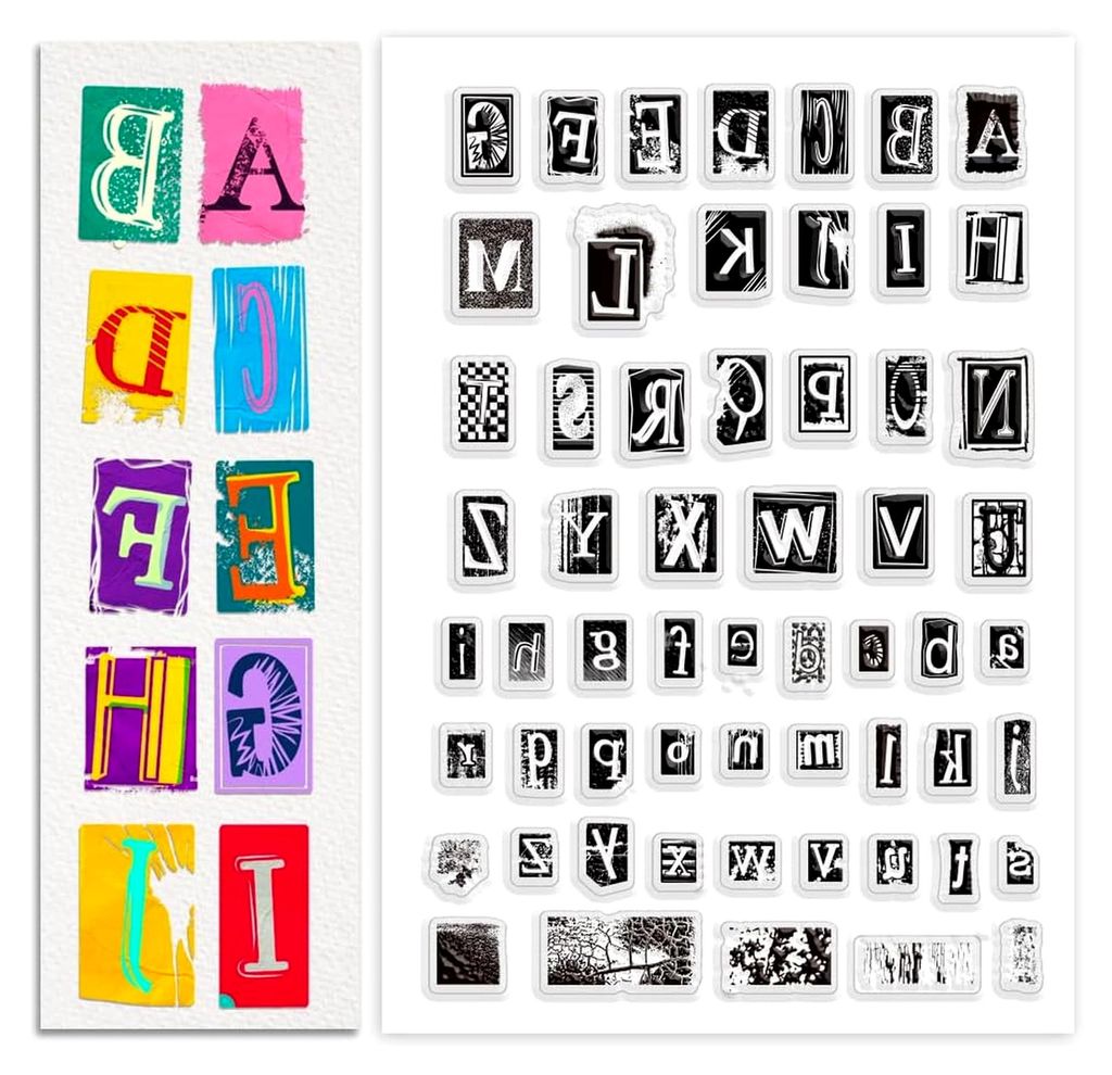 Klarsichtstempel für die Kartenherstellung, Alphabet Gummistempel für DIY Scrapbooking und Dekoration