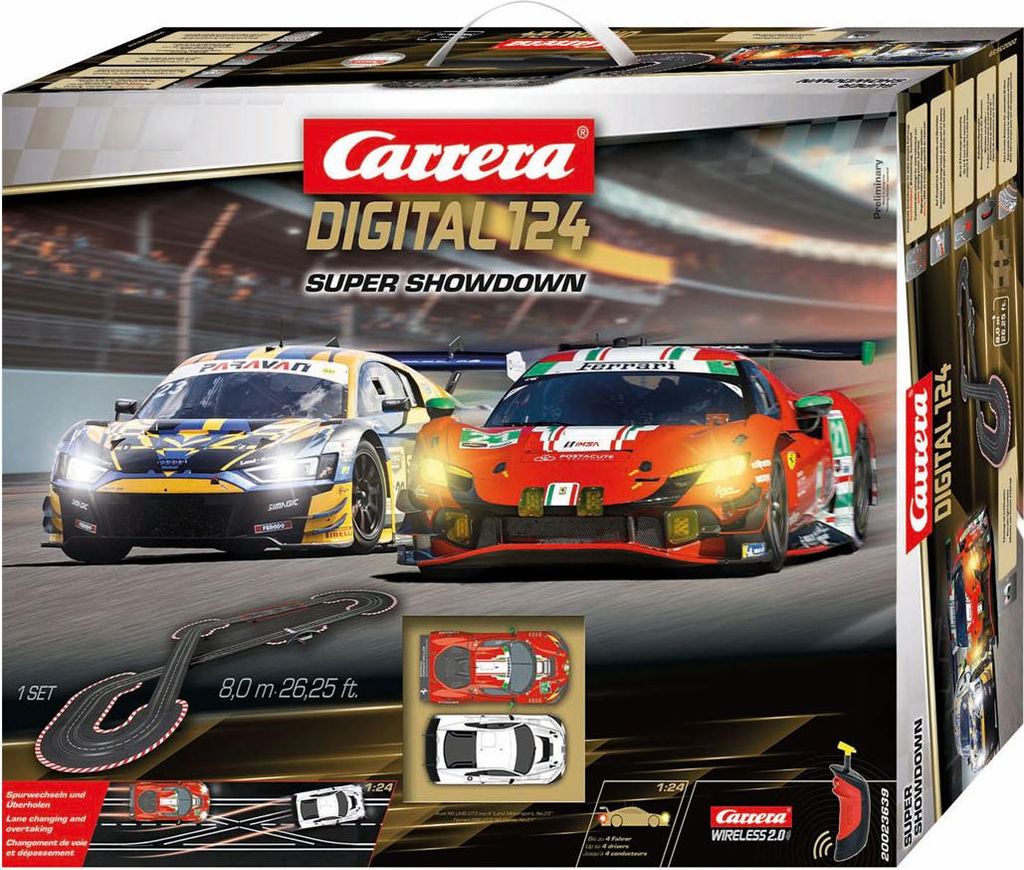 Carrera digitale Rennbahn 1:24 Rennautos 8 Meter kabelloses Spielzeug