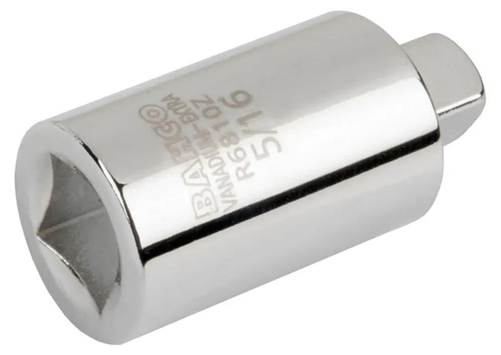 Bahco 3/8 ́ ́ Sockets With 1/4 ́ ́ Square Inch Profile And Ratchet For Refrigeration Ratschenadapter Silber Silber One Size