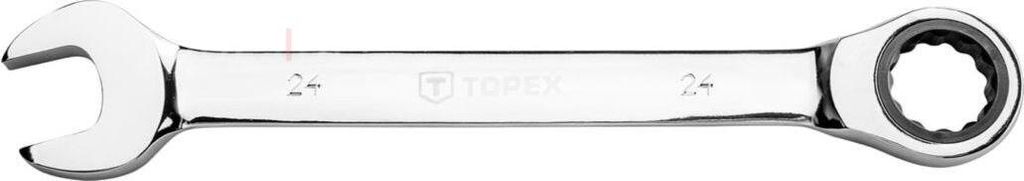 Chiave ad anello a cricchetto TOPEX, 24 mm Immagine del prodotto 