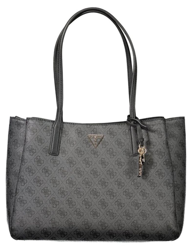 Guess Jeans cabas Noelle II noir logo 4G, triangle doré Image du produit 