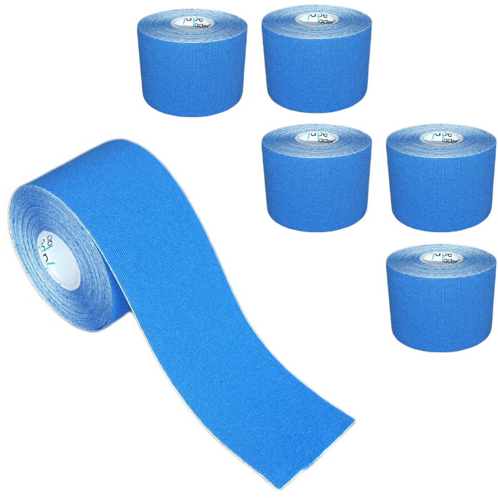 6 Rollen - Tapefactory24 Getting Started Kinesiologie Tape 5cm x 5m - marine, Tapes Taping Klebeband Tapeverband Bandage wasserfest