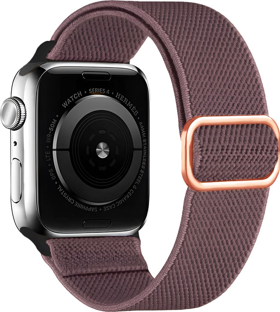 MMOBIEL Nylon Solo Loop Uhrenarmband Kompatibel mit iWatch Band 42mm bis zu 49mm Lila