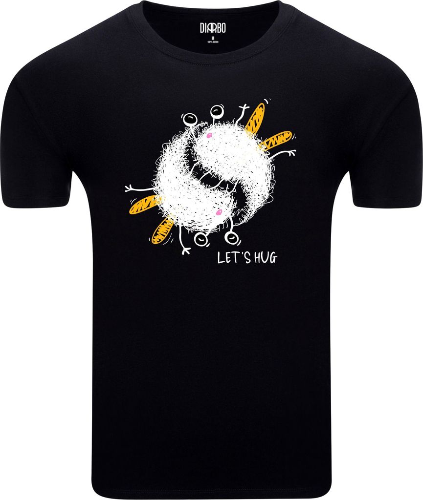 Diarbo Herren T-Shirt mit klassischem Druck Kuschel Bienen Schwarz Gr.L