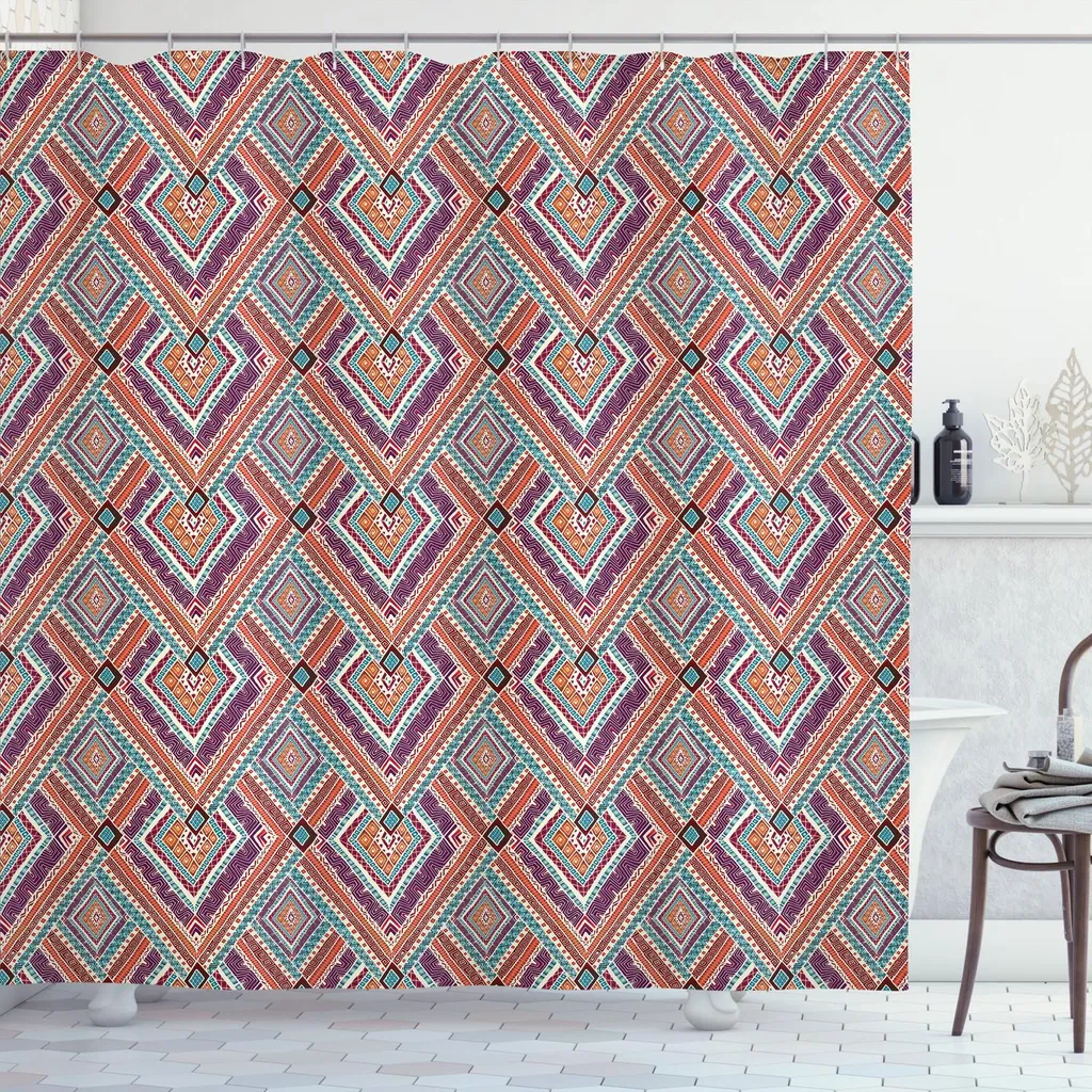 Arredo Bagno Etnico: Tenda Doccia ABAKUHAUS 175x220 Multicolor