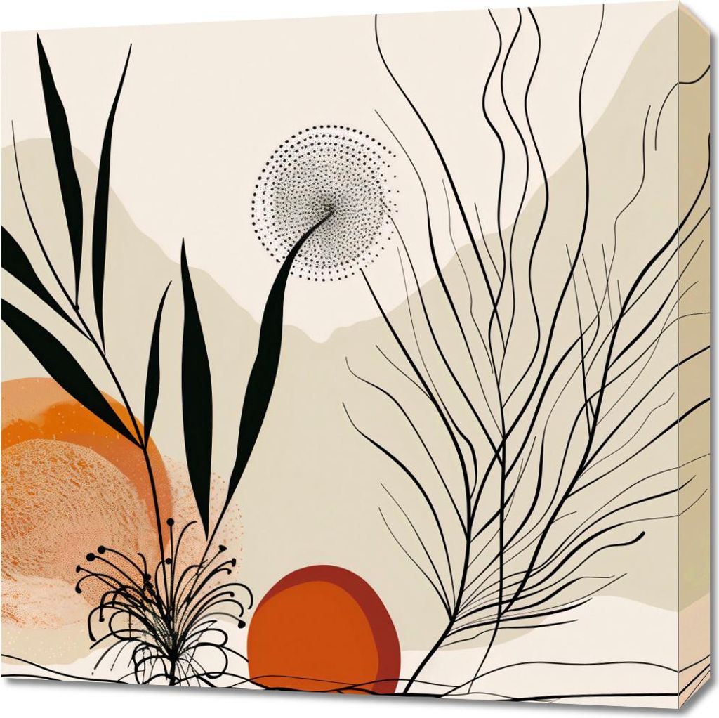 Bild 60x60cm Echo durch die Wüsten