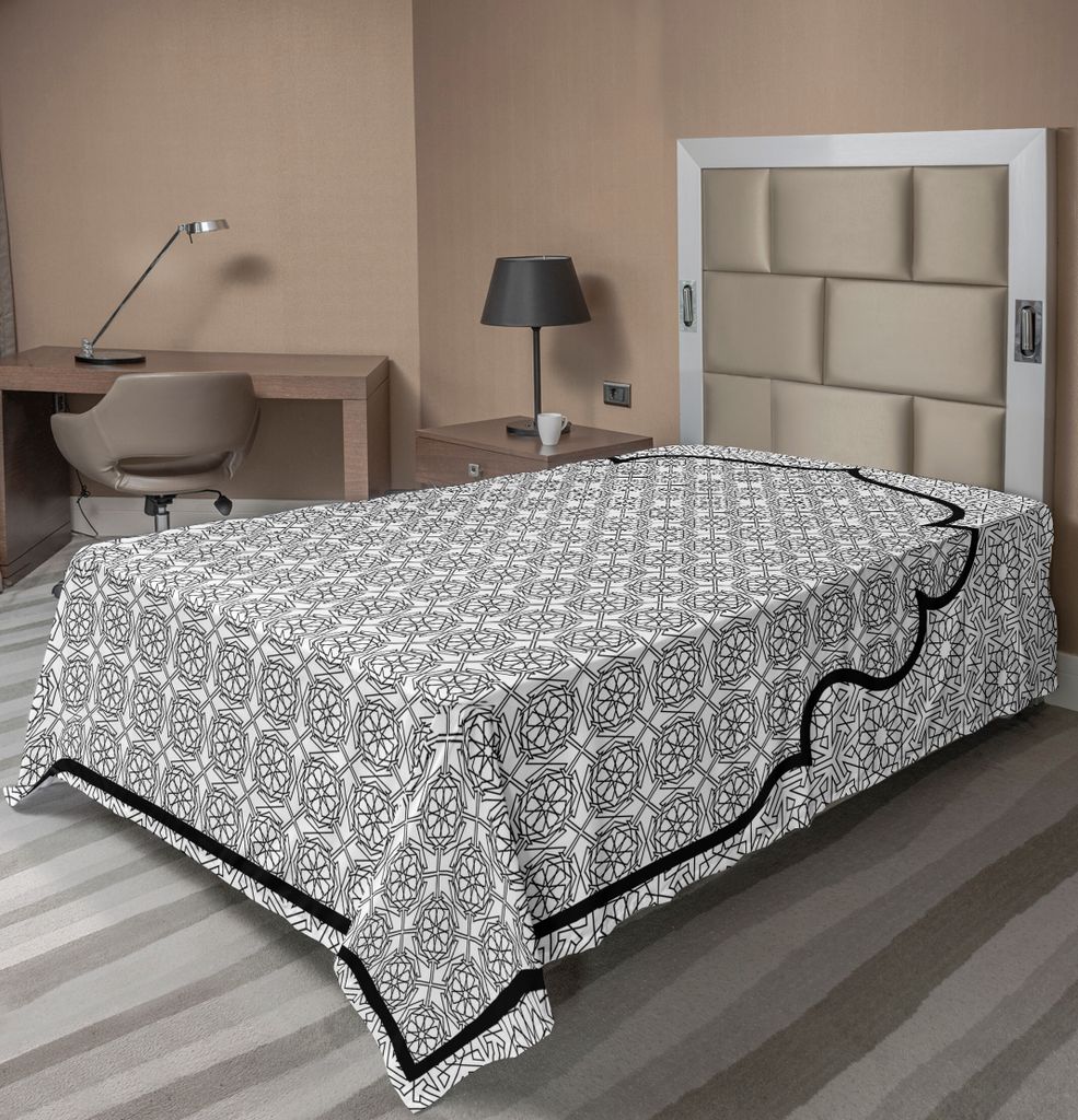 ABAKUHAUS marokkanisch Bettlaken, Arabischer Kunst Hintergrund Gruppe Traditionellen Türkischen Osman Bild Muster, weiches bequemes oberes Bettlak...