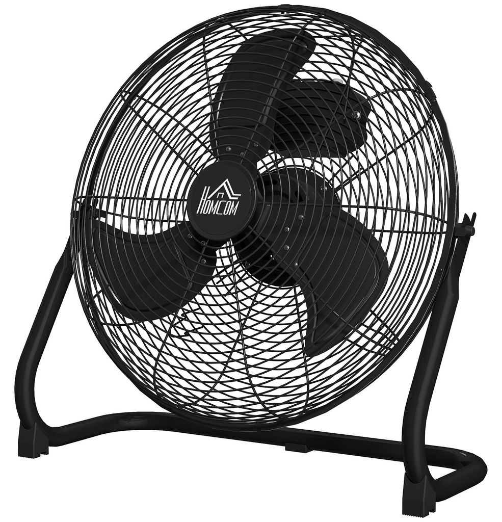 Tischventilator Elektrischer Ventilator mit 4 Geschwindigkeitsstufen, um 120° verstellbarer Winkel Schwarz