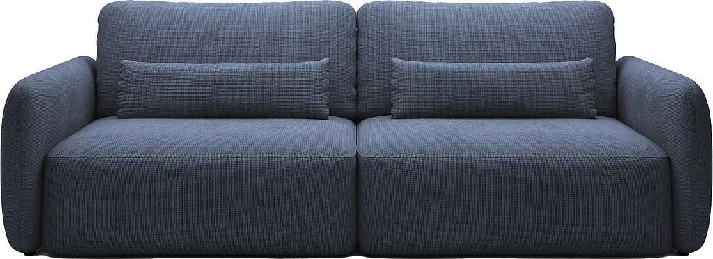 3-Sitzer Schlafsofa mit marineblauem Strukturbezug - VOPOZA