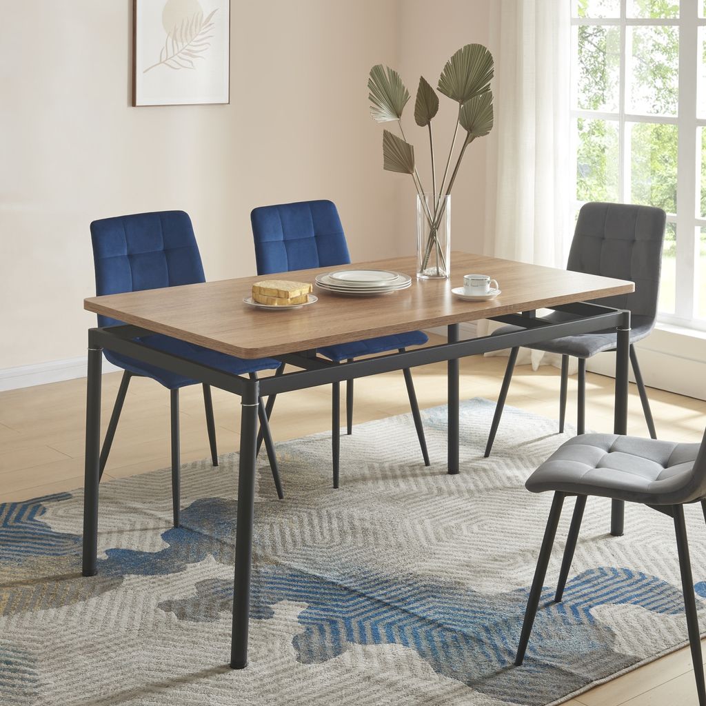 Esstisch ’Hemnes’ für 6 Personen 140 x 80 cm Stahlbeine Produktbild 