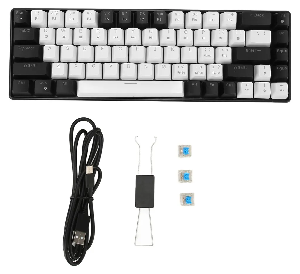 Clavier mécanique compact 68 touches RVB idéal pour dortoir et cybercafé