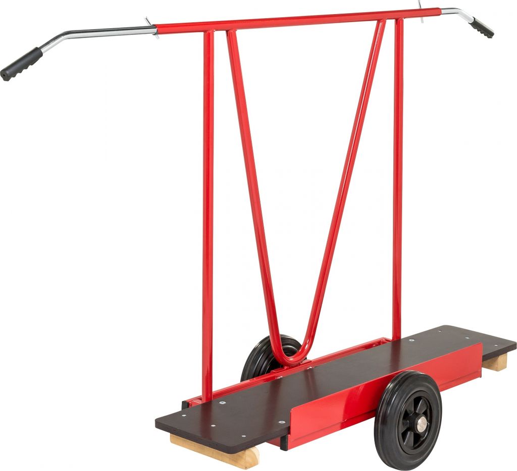 Kongamek Plattenwagen pulverbeschichtet in rot 1707x540x1122mm mit Luftbereifung
