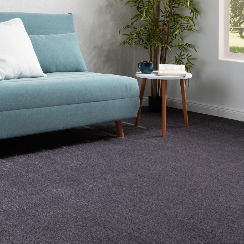 Steffensmeier Teppichboden Lipari Meterware | Auslegware für Kinderzimmer Wohnzimmer Schlafzimmer | Anthrazit, Größe: 400x600 cm