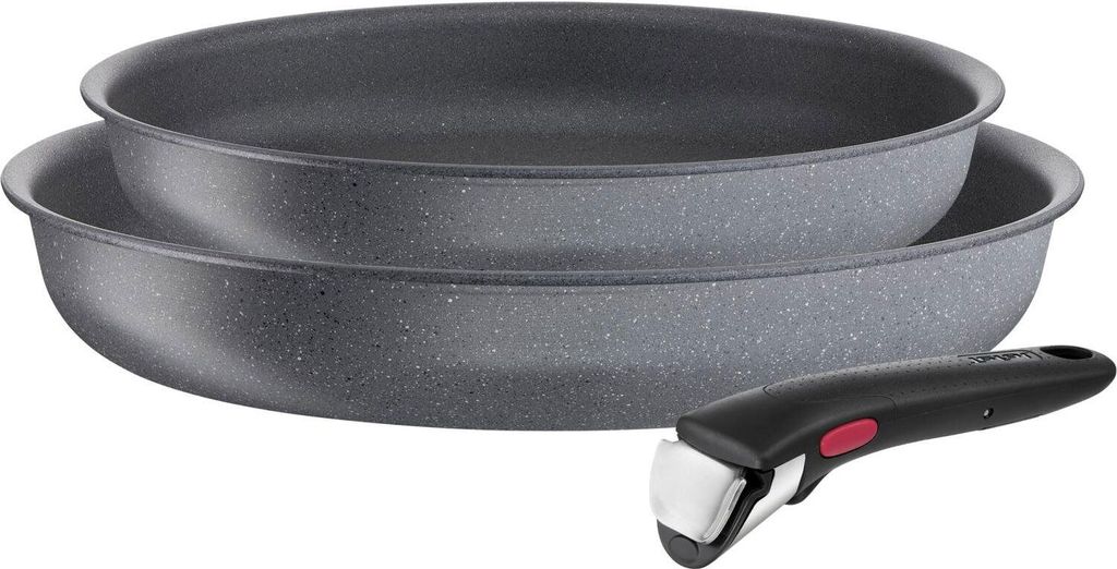 Tefal Ingenio L3969202, Frittierset, Grau, Aluminium, Titan, Schwarz, Thermo-Punkt