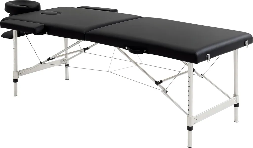 Table de Massage Stable et Confortable Hauteur Réglable Cadre Alliage