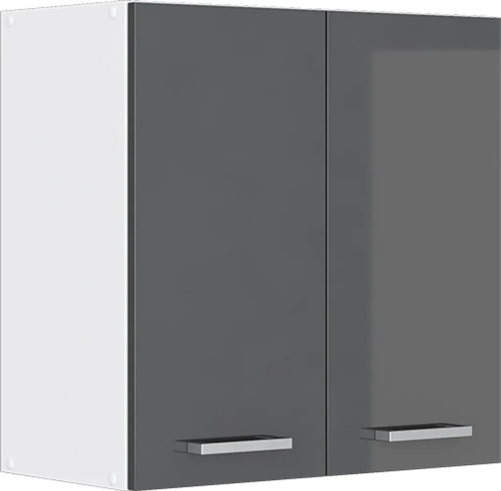 Vicco Pensile universale R-Line, 60 x 60 cm con porte, Antracite lucido/Bianco