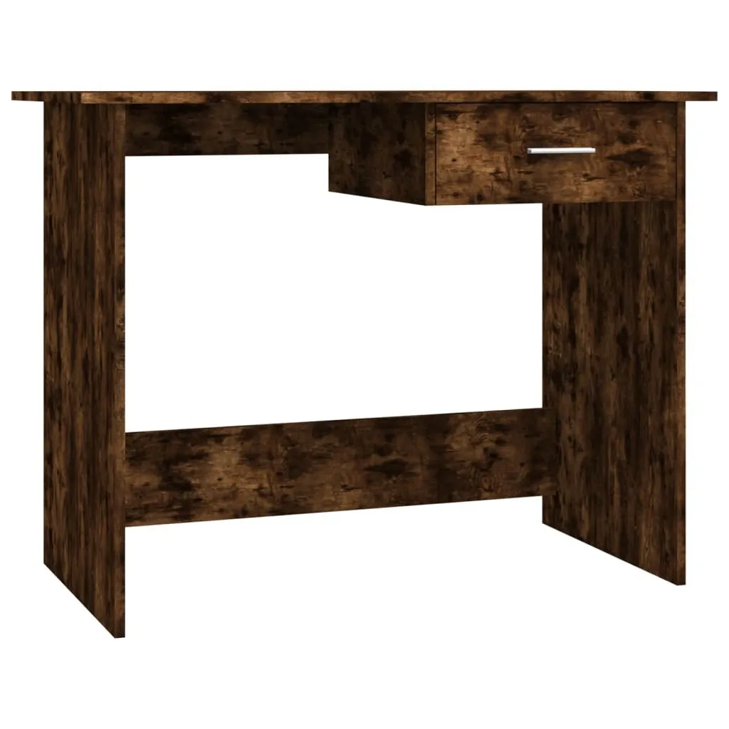 Scrivania Design Rovere Affumicato 100x50 cm - Arredo Moderno