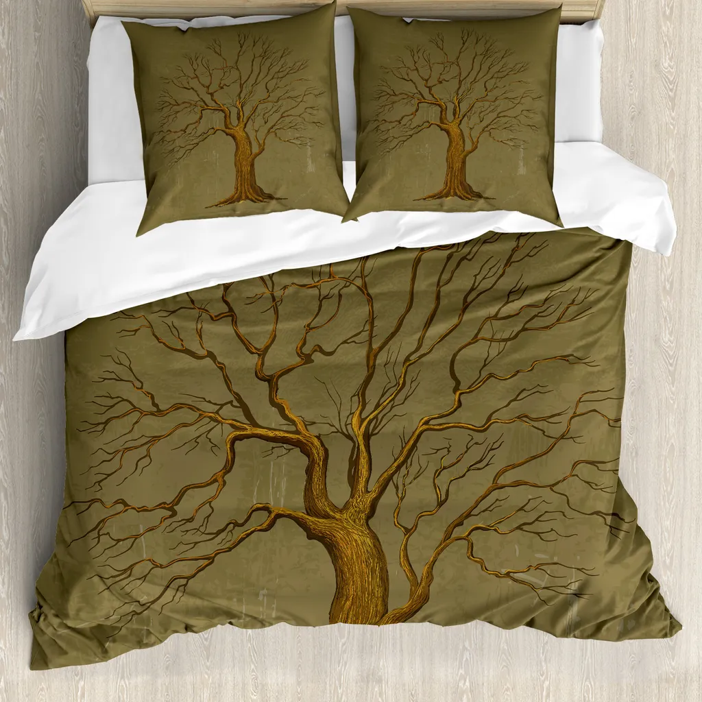 Copripiumino 200x200 ABAKUHAUS Baum Verde - Antiacaro e Vintage