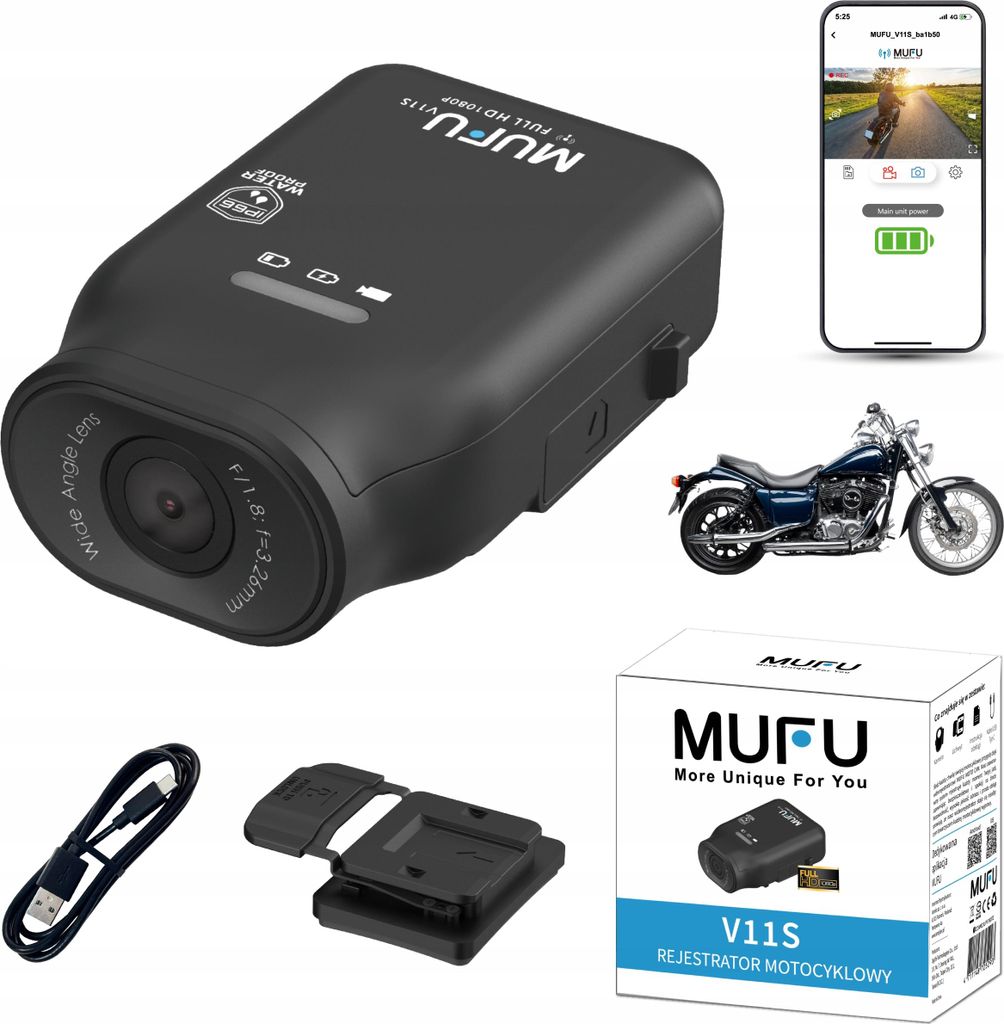 MUFU MOTOCAM V11S FullHD 7h kamera na motorku Obrázok produktu 
