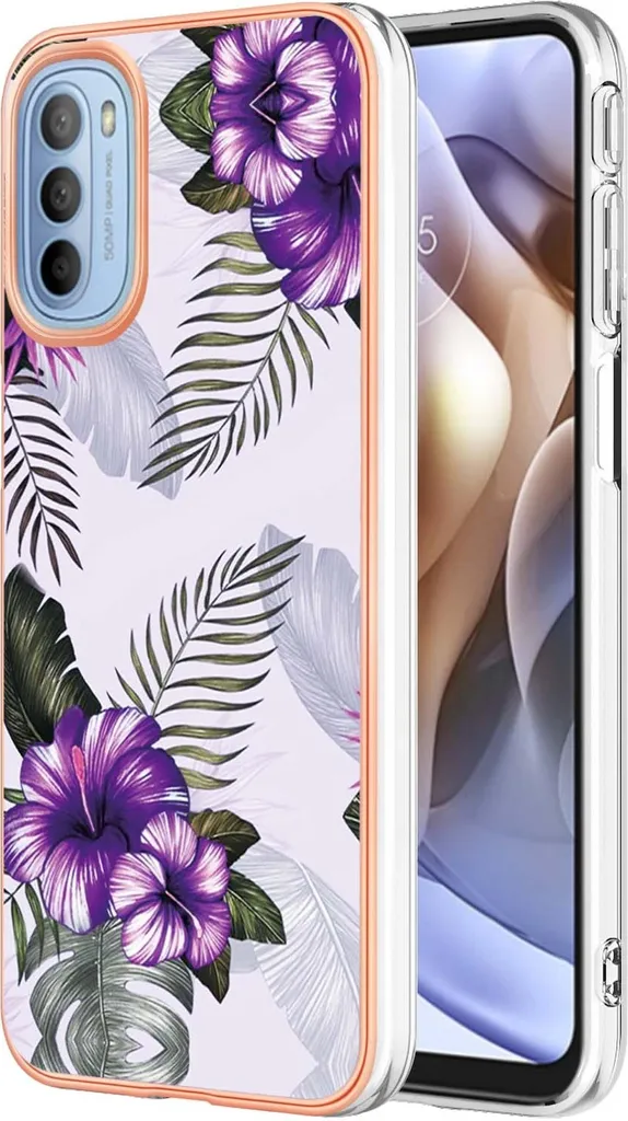 Custodia per Motorola Moto G31 / G41, custodia in silicone TPU antiurto a fantasia Viola