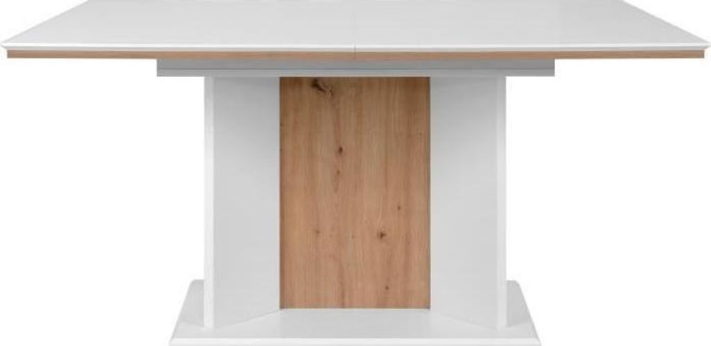 Esstisch ARONA, Ausziehbar, 160/200 x 90 cm, 10 Personen, Weiß und Eiche Artisan