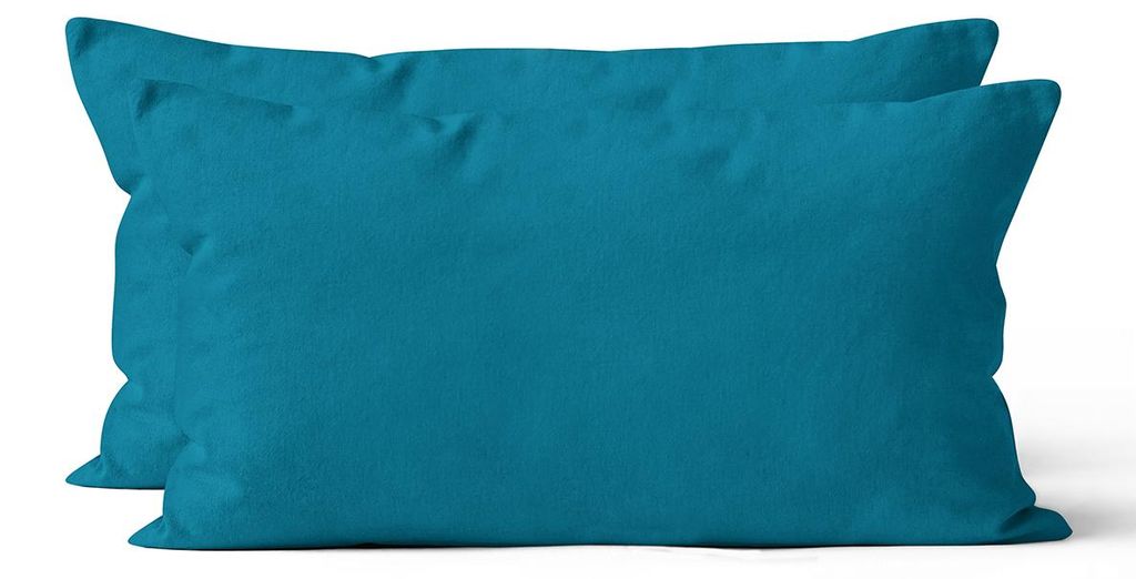 2 er Set Mikrofaser UNI Kissenhüllen Kissenbezüge Produktbild 