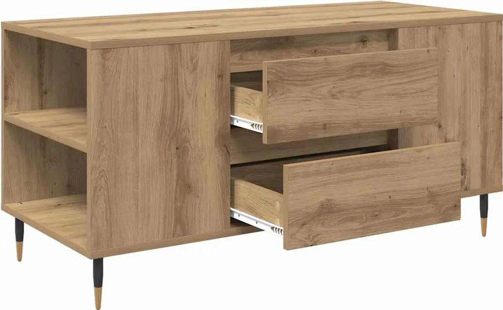 SYFAX™ Tavolino da salotto Rovere artigianale 102 x 44,5 x 50 cm - 5
