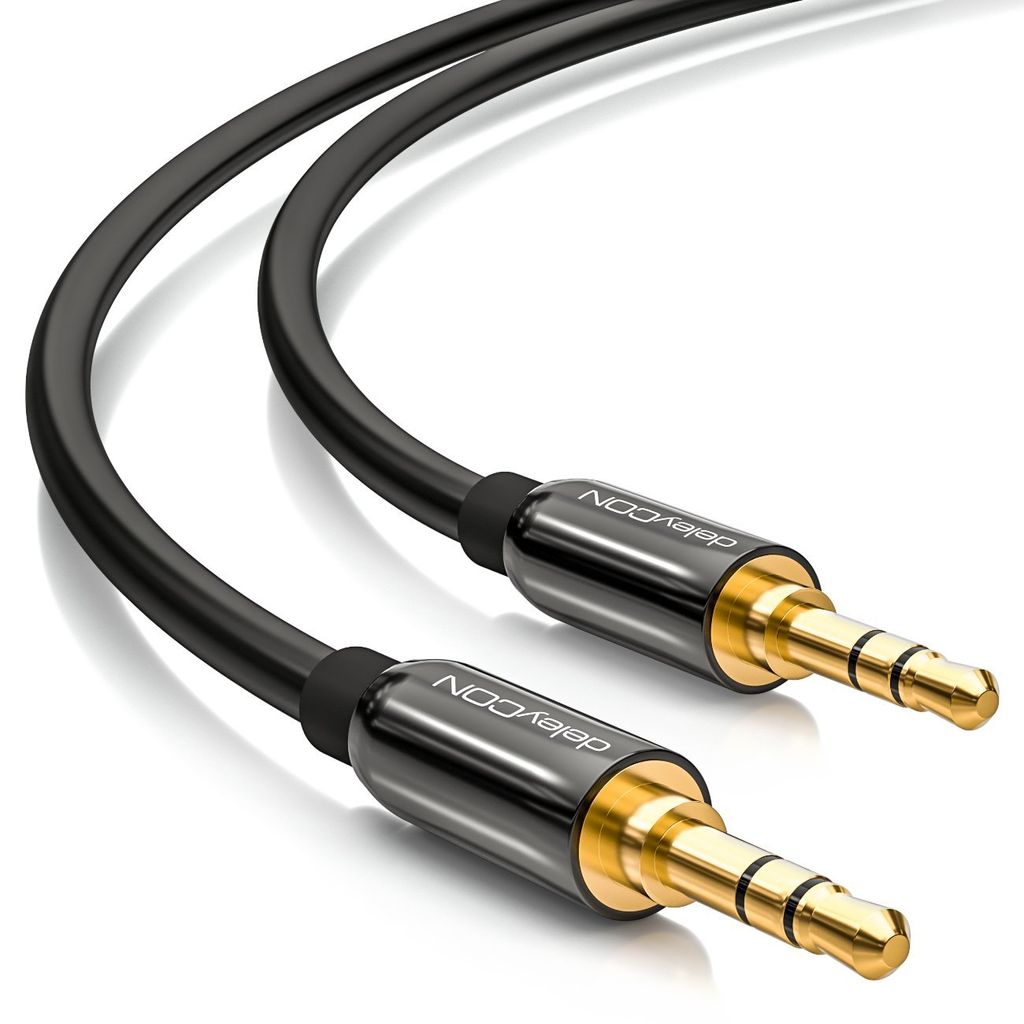 3,5mm Klinken Stecker zu 6,3mm 0,3 m Stereo Audio Klinken Adapter Kabel 