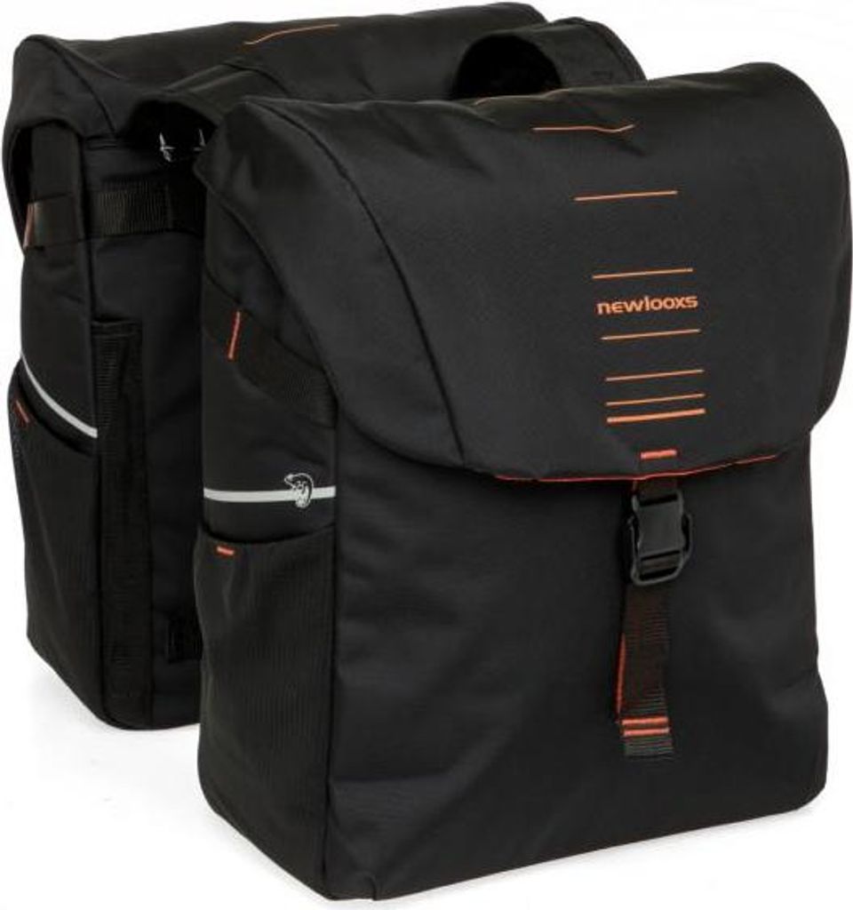 New Looxs Doppelpacktasche Vigo Double Black Orange 2x 18 l Orange - geräumig...