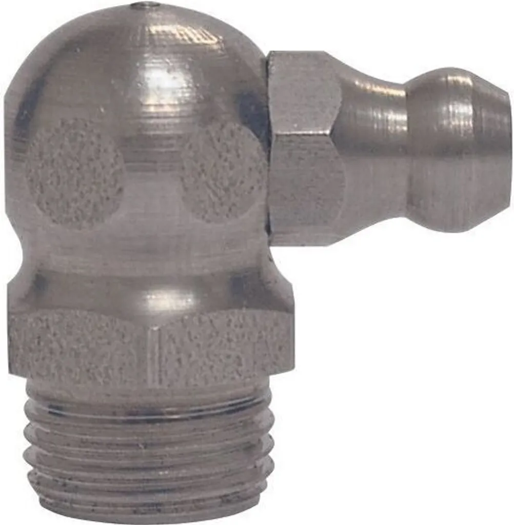 Umeta 1/4-20 Whitworth Nipplo Grasso 90 Gradi Argento - Kit 25 Pezzi