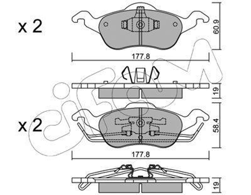 CIFAM Bremsbeläge Satz Vorne Bremsklötze für FORD FOCUS Produktbild 