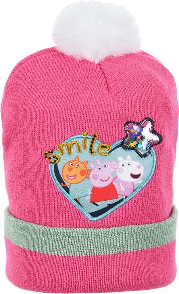 Peppa Wutz Pig Mieze Molly Luzie Locke Kinder Wintermütze Produktbild 