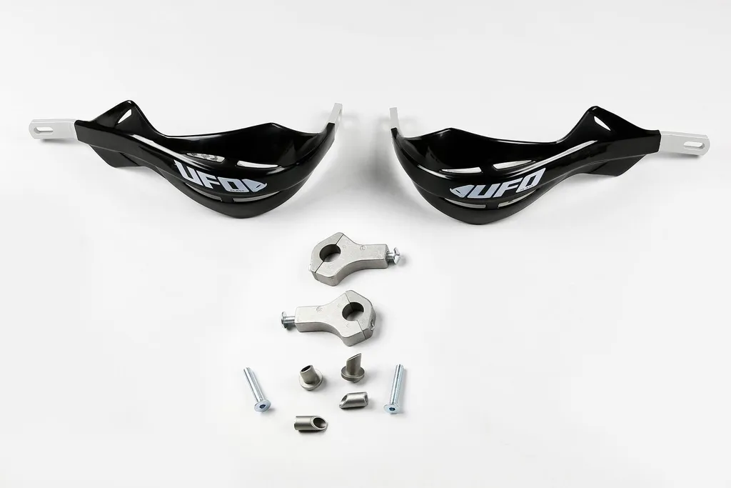 Protège-mains UFO Plast W/ALUM BLK pour Éviter la Casse de Levier