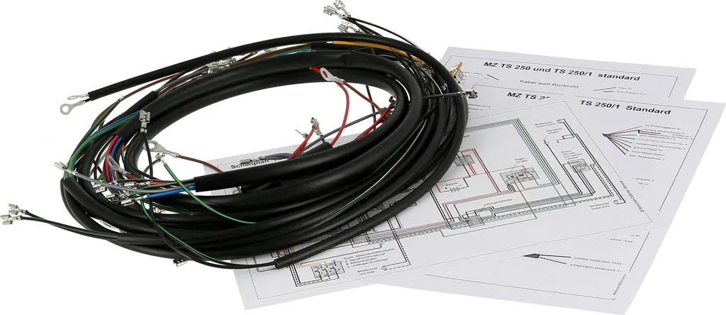 Faisceau de fil MZ TS250 avec connecteurs renforcés - Version Standard