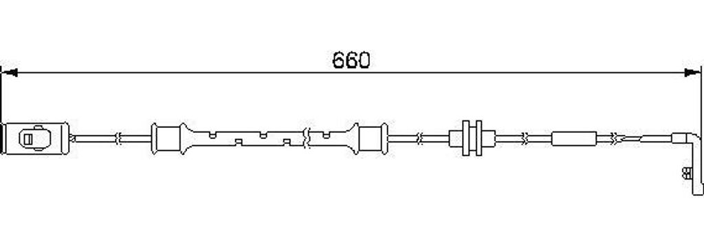 BOSCH 1 987 474 972 Warnkontakt, Bremsbelagverschleiß OE 6238388 kompatibel mit Vectra