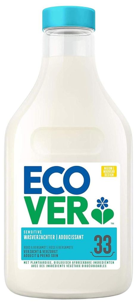 Ecover Flüssiger Weichspüler Rose & Bergamotte 1 Liter Produktbild 