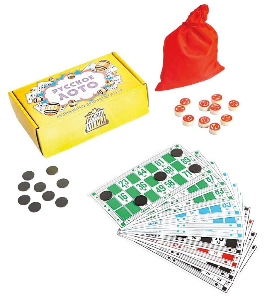 Bingospiel Lottospiel Russisches Lotto (Loto) Spielset mit Produktbild 