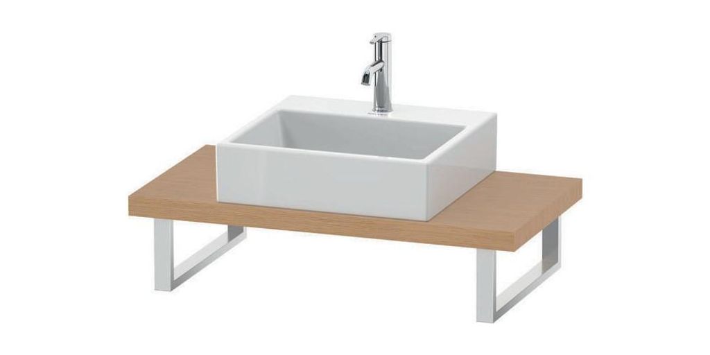 Duravit Konsole Compact L-Cube 80-200x48cm, 1 AS, Stär 4.5cm, we. hgl