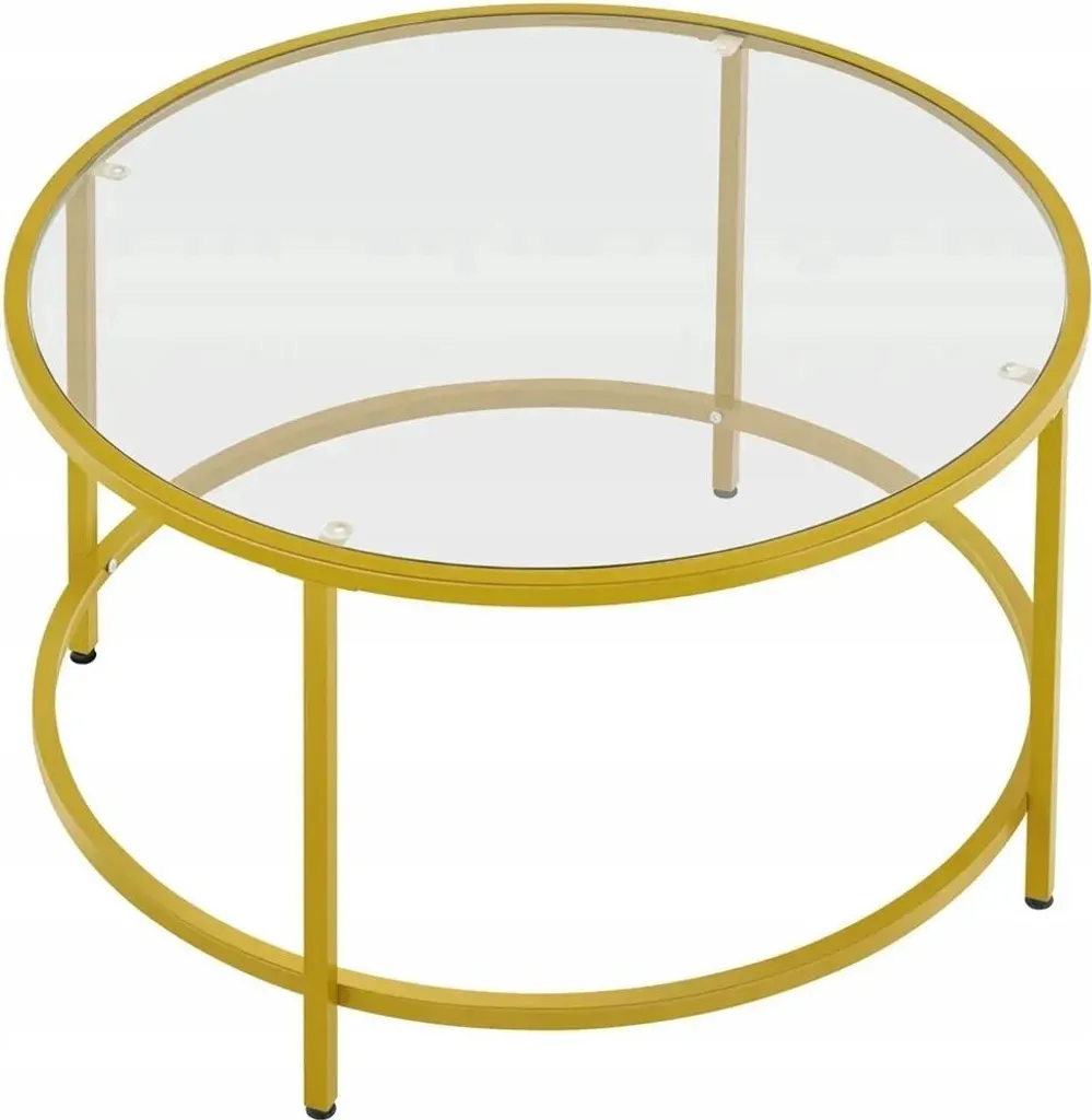 Table pliante 592576 moutarde or en verre trempé et métal robuste