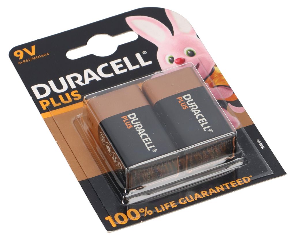 DURACELL 105416 2 batterie DURACELL PLUS E-Block 9,0 V Immagine del prodotto 