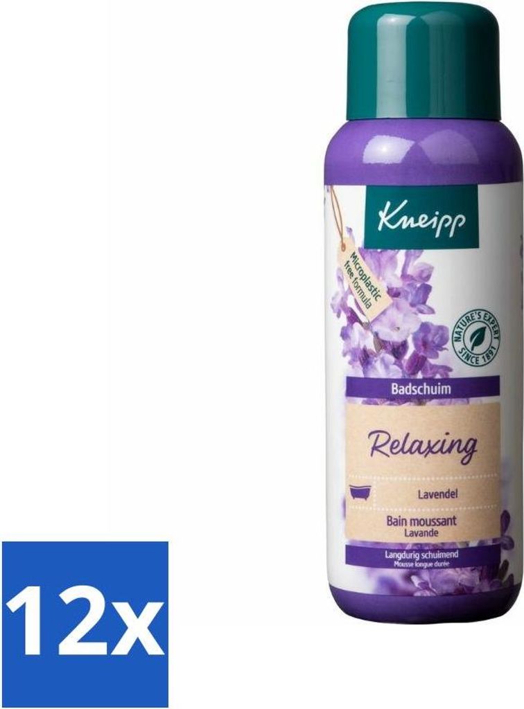 Kneipp - Badeschaum - Lavendel - Blumiger Duft - 400 ml - Vorteilspack - 12 Stücke