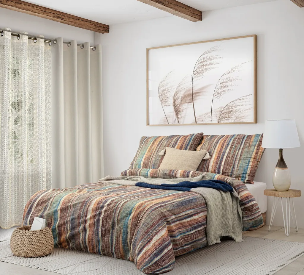 Housse de couette 220x200 ADA/03 - Linge de lit premium en coton mélangé