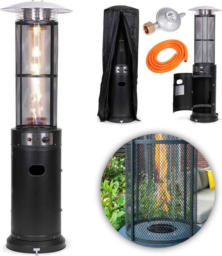 Gas-Terrassenheizer, 13 kW, für Terrasse, Garten und Terrasse, Regler, Schlauch, Abdeckung, MultiGarden