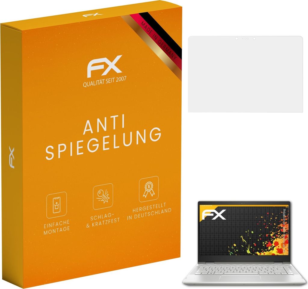 atFoliX FX-Antireflex 2x Schutzfolie kompatibel mit HP Pavilion x360 14-cd1005ng Displayfolie