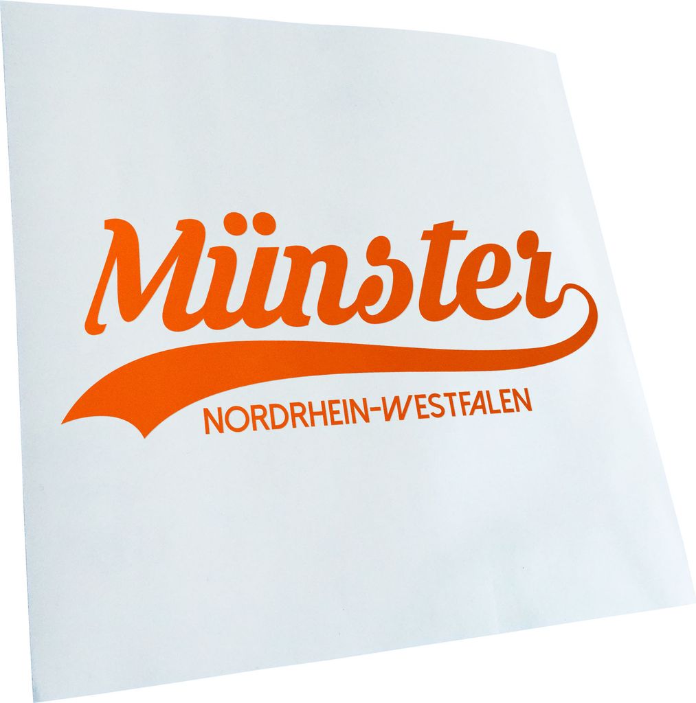 Kiwistar - Autoaufkleber - Münster Nordrhein-Westfalen - Rot - 20x8cm - Aufkleber für Auto, Laptop, Fahrrad, LKW, Motorrad mehrfarbig JDM Decal R...